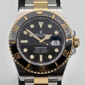 Rolex Submariner 126613LN Silver and Gold Oyster Bracelet with Black Bezel