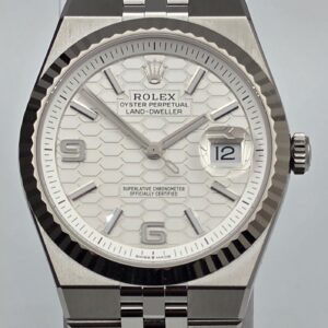2026 Rolex Land-Dweller 40MM White Honeycomb Dial 127334